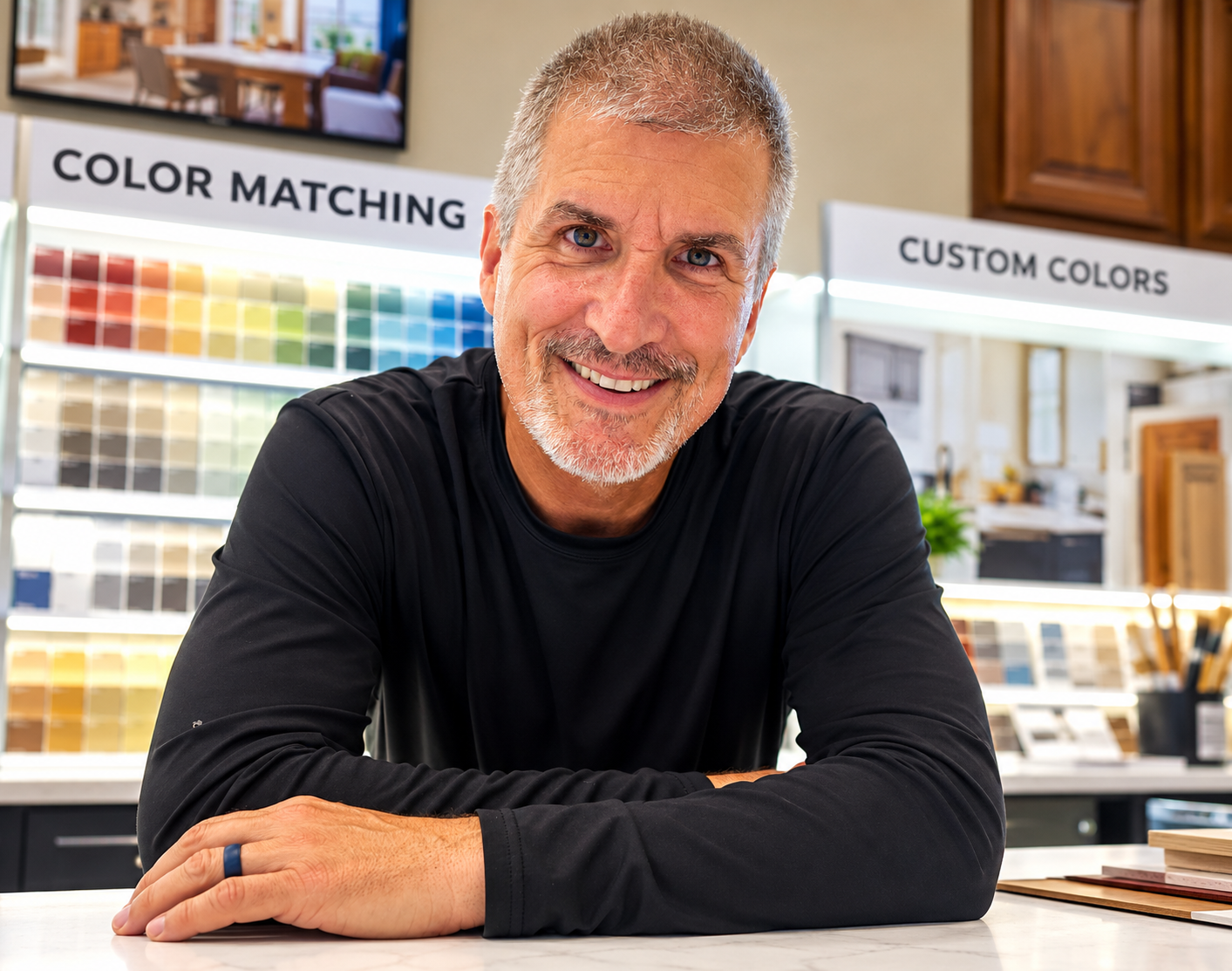 Bryan, stain color matching expert, providing custom wood stain matching in Baton Rouge